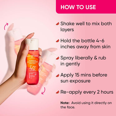 DOT & KEY Watermelon Cooling Sunscreen Body Spray Spf 40 Pa+++ For All Skin Types - 110Ml|Sun Protection Lotion|Broad Spectrum Uv Protection|Alcohol Free|Non Greasy & Non Sticky|For Women & Men